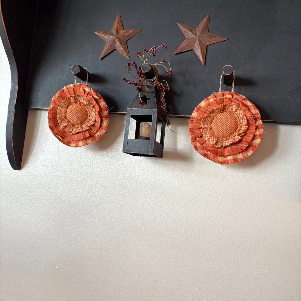 Rustic Orange Wall Decor Set